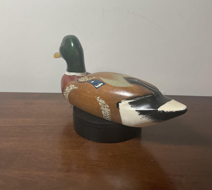 Vintage Hand-Carved, Hand-Painted Wooden Duck Decoy - Mallard