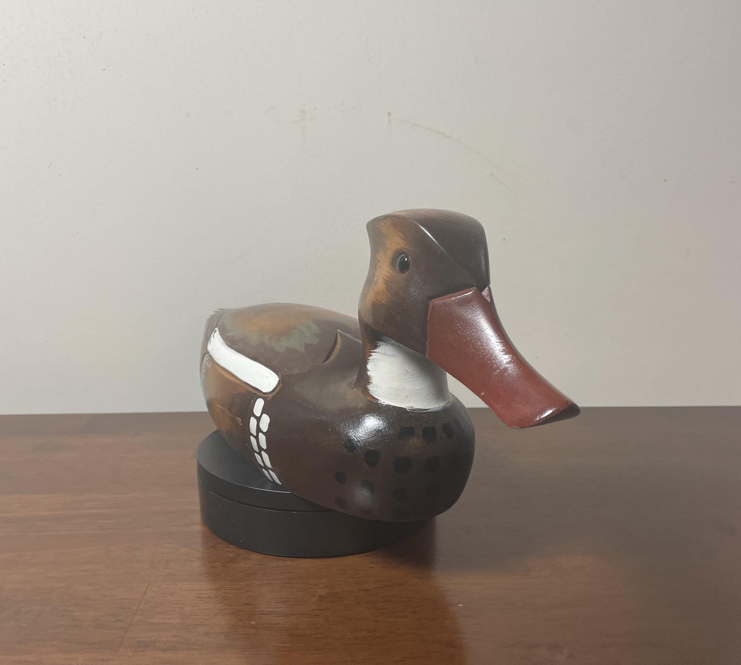 Vintage Hand-Carved, Hand-Painted Wooden Duck Decoy -  Mergonser Drake. Donald's Duck Shoppe. Ocean City, MD.