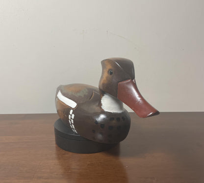 Vintage Hand-Carved, Hand-Painted Wooden Duck Decoy -  Mergonser Drake. Donald's Duck Shoppe. Ocean City, MD.
