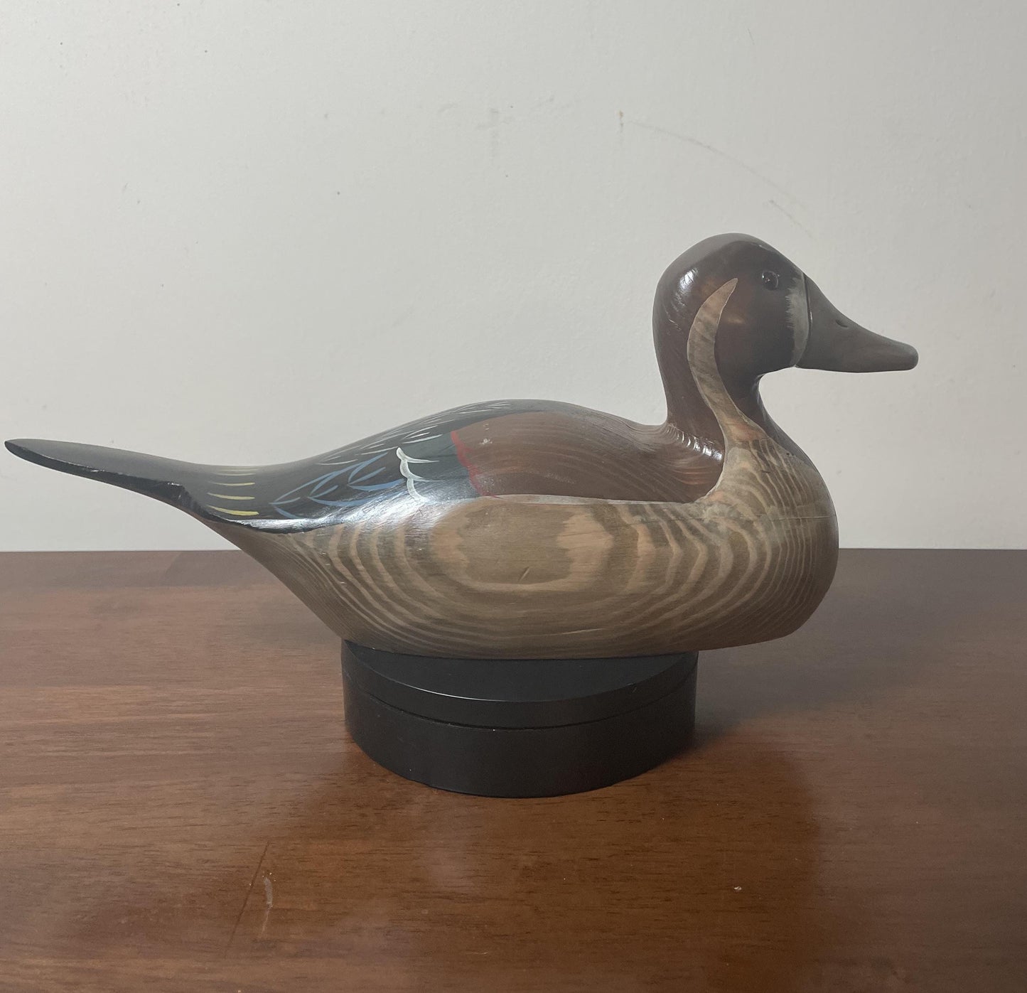 Vintage Hand-Carved, Hand-Painted Wooden Duck Decoy - Pintail