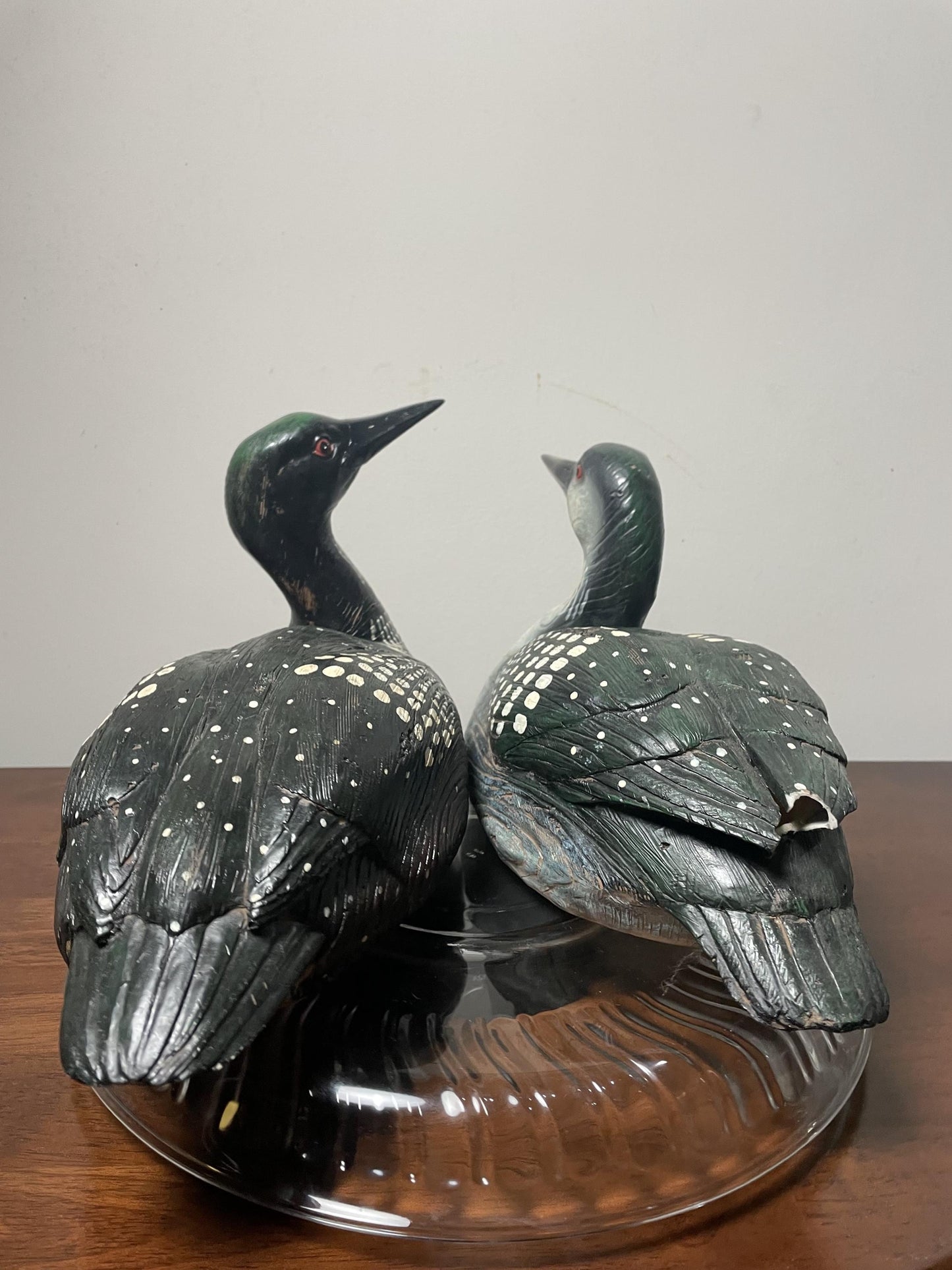 Duck Decoys. Pair of Greater Scaups. Beautifully hand-painted.