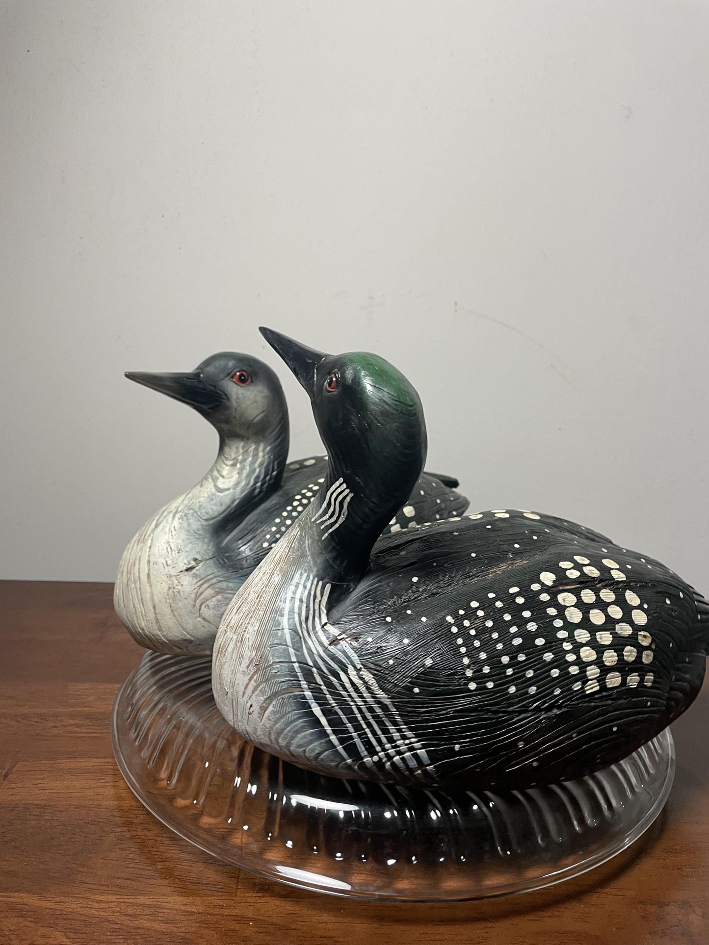 Duck Decoys. Pair of Greater Scaups. Beautifully hand-painted.