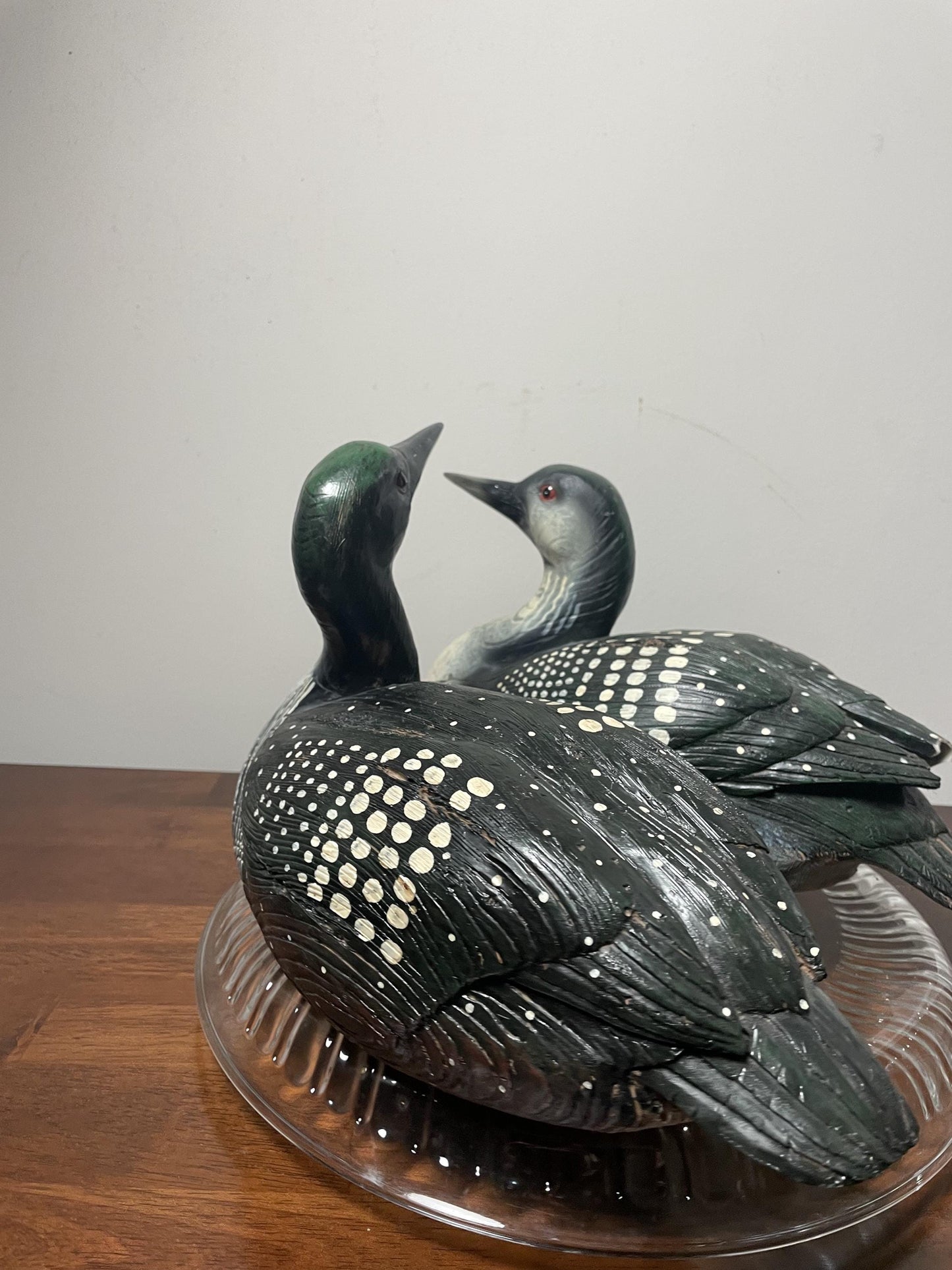 Duck Decoys. Pair of Greater Scaups. Beautifully hand-painted.