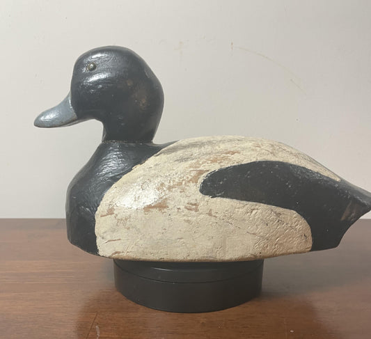 Vintage Hand-Carved, Hand-Painted Wooden Duck Decoy