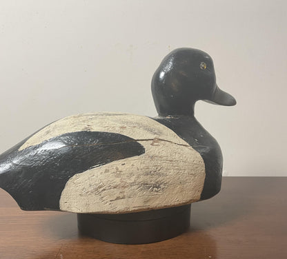 Vintage Hand-Carved, Hand-Painted Wooden Duck Decoy