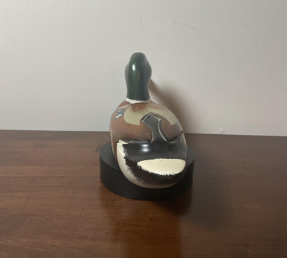Vintage Hand-Carved, Hand-Painted Wooden Duck Decoy - Mallard