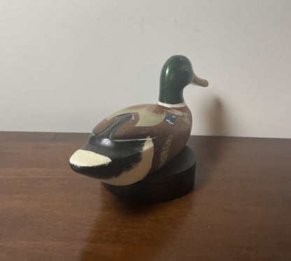 Vintage Hand-Carved, Hand-Painted Wooden Duck Decoy - Mallard