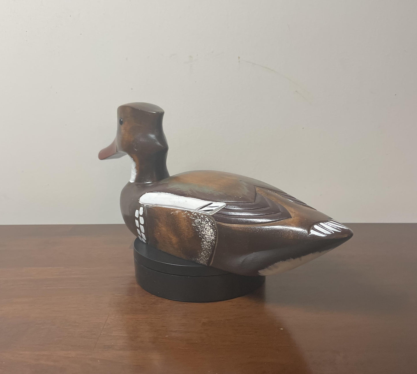 Vintage Hand-Carved, Hand-Painted Wooden Duck Decoy -  Mergonser Drake. Donald's Duck Shoppe. Ocean City, MD.