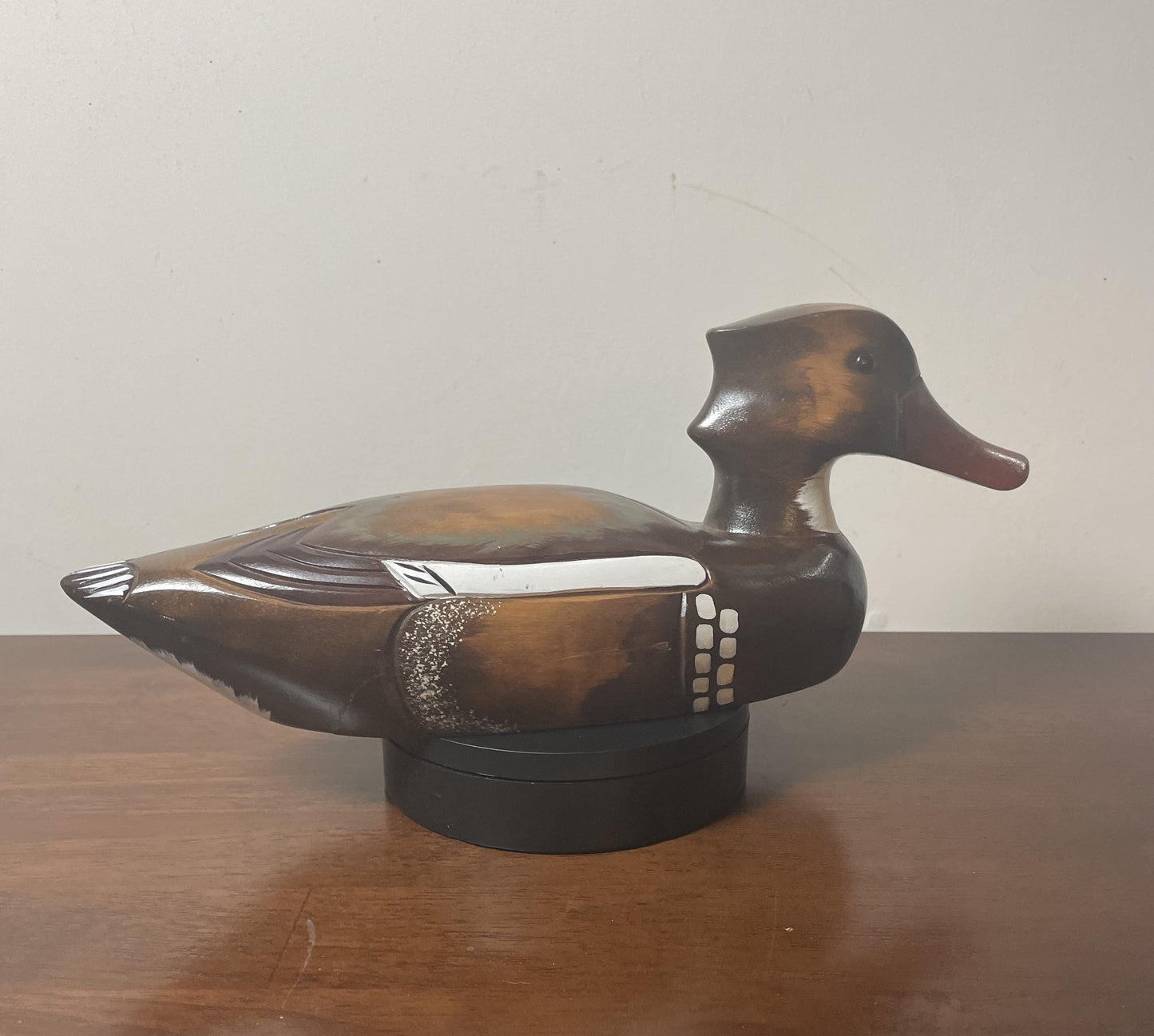 Vintage Hand-Carved, Hand-Painted Wooden Duck Decoy -  Mergonser Drake. Donald's Duck Shoppe. Ocean City, MD.