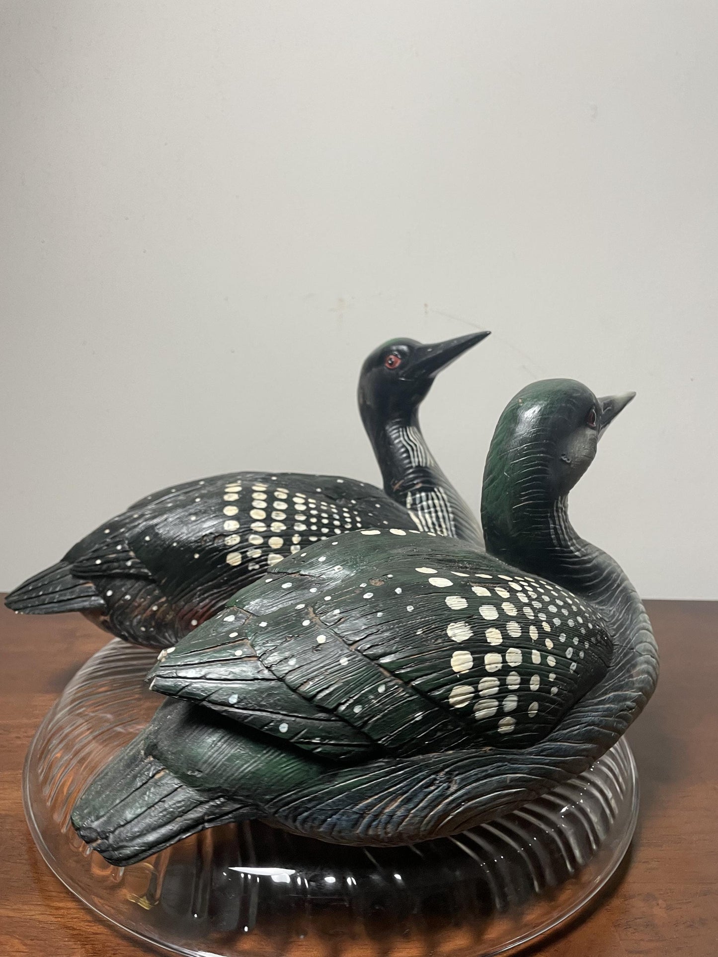 Duck Decoys. Pair of Greater Scaups. Beautifully hand-painted.